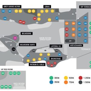 Club Pacha VIP Terrace Mesa Hasta 5 PAX